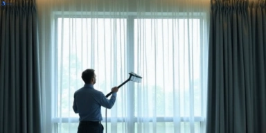 Commercial curtain steam cleaning service kuluin hotels offices